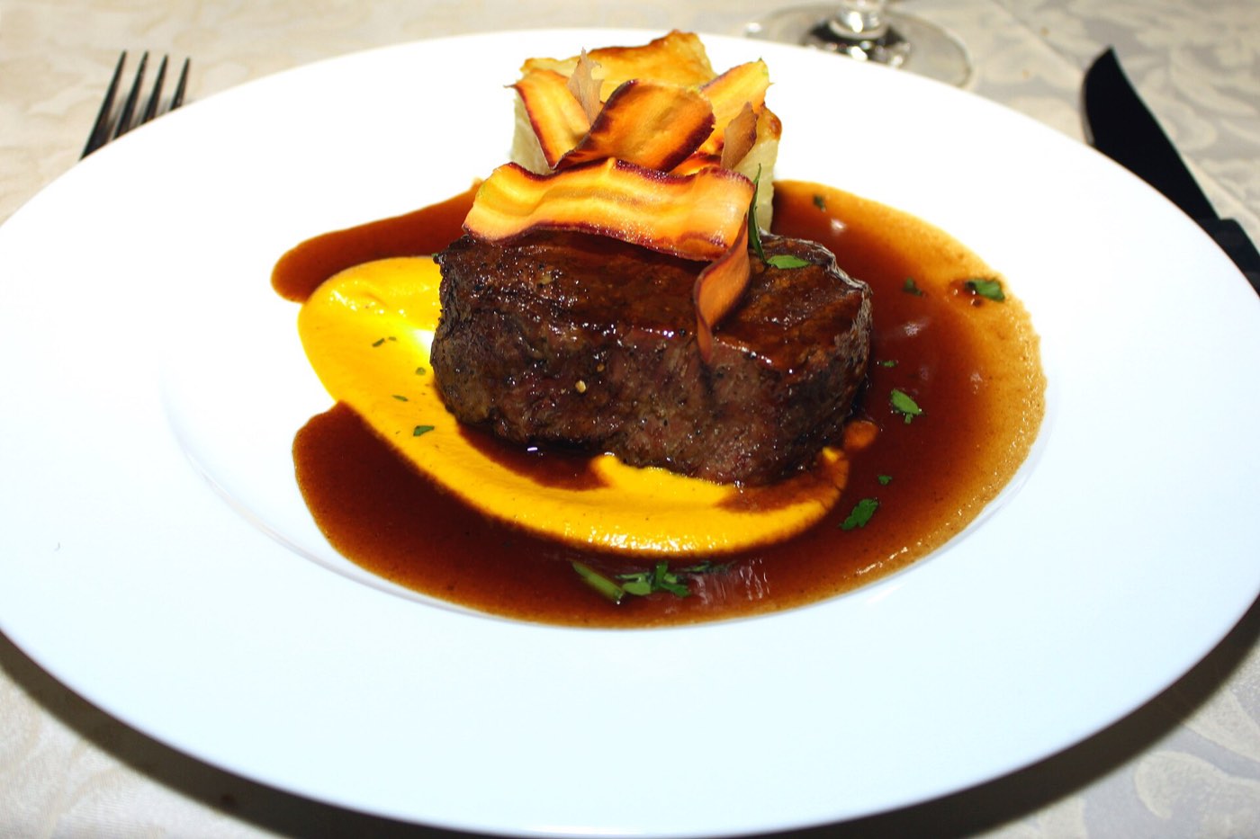 Steak & grill cooking, representative of the cuisine